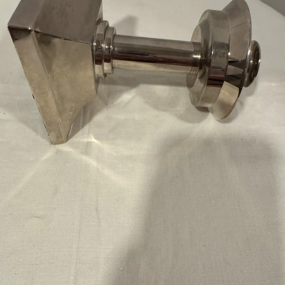 Waterford Silver candle stick. 4x4 6!inches tall